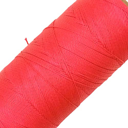 LINHASITA Garnspule, gewachst, 100 g / 360 Meter, Dicke: 0,5 mm, Polyester, Makramee-Garn, 30 Farben, Neonrosa