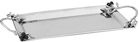 Miressa Grapes Tray, Hammered Effect, Stainless Steel, Small