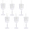 Christmas Concepts® 10cm Glitter Wine Glass Decorations - Luxury Christmas Tree Decorations (Iridescent, Pack of 6)