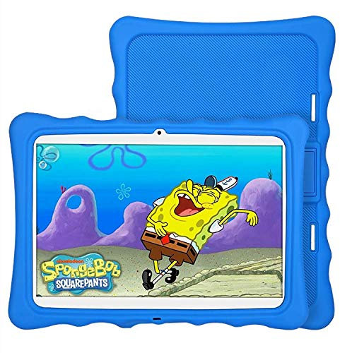 LAMZIEN Fundas para Tableta,Ajuste de múltiples ángulos,anticolisión,Funda de Silicona en para LAMZIEN SANNUO Dragon Touch BEISTA YOTOPT,etc.Tableta Android de 10/10.1 Pulgadas,Azul
