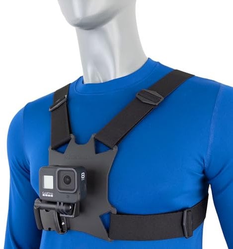 STUNTMAN High Stability Chest Mount with J Hook for Action Cameras - Fits GoPro, DJI Osmo (Action 5 Pro, 4, 3, 2), Insta360 (Ace Pro, Ace, ONE RS, ONE R), and Others