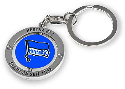 Hertha BSC Berlin Schlüsselanhänger - Spinner - Drehanhänger Logo, Keychains - Plus Lesezeichen I Love Berlin
