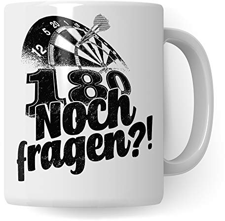 Pagma Druck Kaffeetasse Dart | Geschenk Darts Dartsscheibe Motiv | Dart Geschenkidee für Darter & Dartspieler