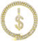 HH BLING EMPIRE 14k Gold Silver Plated Hip Ho Rapper Pendant Chain Necklace for Men, Iced Out Diamond King Pendant with Rope Tennis Chains 22 Inch, Zinc, crystal rhinestones