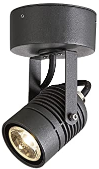 SLV Wandaufbauleuchte LED SPOT SP / Beleuchtung für Wände, Wege, Eingänge, LED Spot außen, Aufbau-Leuchte Outdoor, Gartenlampe / IP55 3000K 6.0W 400lm anthrazit, 1004649