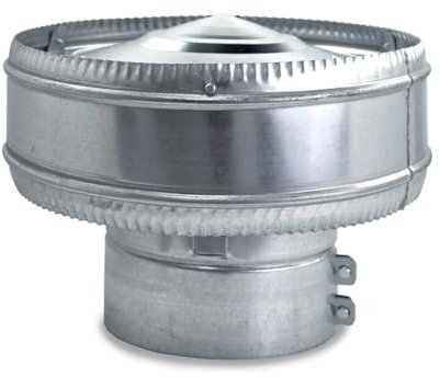 CAEXVEN Sombrerete Antirevocante 180mm Galvanizado | Sistema Anti-Retorno CAEXVEN | Protección Total Viento y Lluvia para Chimeneas | Fabricado en España