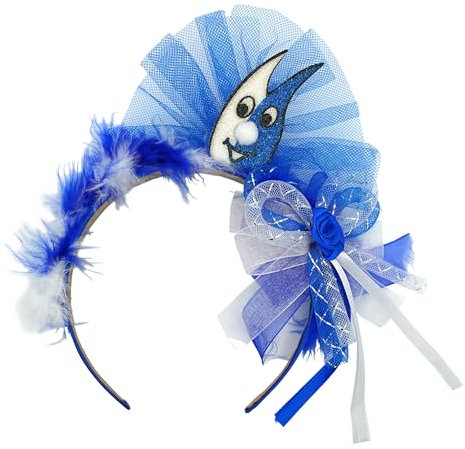Bock op Kölle Haarreif Dom Feder Köln Karneval, Fasching in 3 Farben erhältlich (Blau)