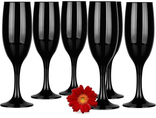 Glasmark KROSNO, 150ml, Set von 6, Champagnerglas, Sektglas, Prosseco, Originelles Design, Spülmaschinenfest, einzigartige Form und Stil, Perfekt für zu Hause, Restaurants und Partys