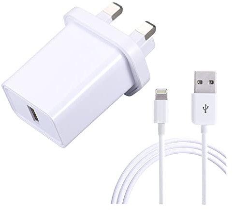 12W Charger Plug and Cable Compatible with iPad air 3/2/1, iPad mini 4/2/5/3,iPad Pro 9.7/10.5, iPhone XR XS 8 11