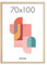 ACAZA Cadre Photo 70x100 en Bois Chêne Clair, pour Photos et Posters, Grand Cadre en bois MDF et Verre Plexi, Portrait ou Paysage