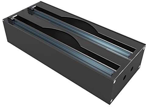 AXOTEN Acryl 2 in 1 Folienspender Mit Cutter,Frischhaltefolie abroller,Frischhaltefolie abroller Folienspender Aus Acryl Frischhaltefolie,Für Küchenschublade (2 Steckplatz)