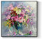 AERK Tableau Peinture Huile sur Toile Grand Format,Original Peint À La Main Cool Peintures Moderne Abstrait Rose Fleur sans Cadre Texturé Oeuvre Extra Large Mur Art pour Salon Chambre Décorations