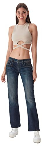 LTB Jeans Damen Stretch Valerie Bootcut Fit Jeanshose Hose Denim | Tiefer Bund Blau 24 25 26 27 28 29 30 31 32 33 34