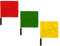 YARNOW Verkehrswarnflagge Offizielle Flagge Linienrichterflaggen Markierungsflagge Landschaftsflaggen Gelb Grün Rot für Fu? Volleyball Fu?ballbahnen 3 Stk Rote Flagge