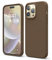 elago Liquid Silicone Case Compatible with iPhone 14 Pro Max Case (6.7), Premium Silicone, Full Body Protection - 4 Layer Shockproof Phone Cover, Anti-Scratch Soft Microfiber Lining (Brown)
