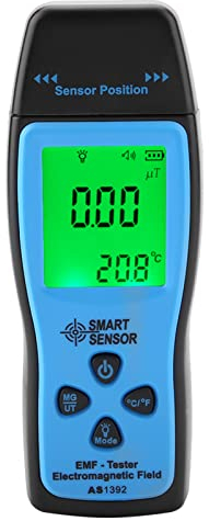 BuyWeek EMF Messgerät, Digitales Elektromagnetisches Radiometer LCD Display EMF Detektor Tragbarer Strahlungsdetektor