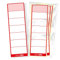 itenga 50x Ordneretiketten Ordnerrückenschild für breite Ordner I Aufkleber für Ordnerrücken selbstklebend aus Haftpapier 6x19cm (rot)