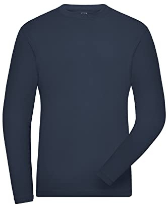 James & Nicholson Herren Bio Workwear Long-Stretch - Langarm Shirt aus Bio-Baumwolle mit Elasthan