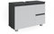 Vicco Mueble bajo Lavabo J-Shape, Blanco/Antracita, 80 x 60.8 cm