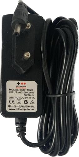 Transformador micompuTer Compatible con Nintendo GameBoy, cable extra largo, 2 m., Game Boy DMG-01, fuente alimentación, power supply, cargador, recambio, reemplazo