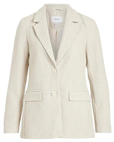 Vila Viemmi Boucle Blazer-Noos Veste, Bouleau, 38 Femme