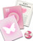 Lot de 3 décorations murales rétro dégradées - Impression aura rose - 30 x 40 cm - Toile de qualité supérieure - Art mural en tissu sans cadre - Décoration pour salle de bain, salon, chambre à coucher