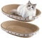 2PCS Kratzpappe Für Katzen - Ovales Runde Lounge Kratzbrett, Katzenkratzschale Zum Schutz Von Möbeln, Couch Und Bett - Kratzmöbel Für Trainings Spielzeug (47 * 32cm)