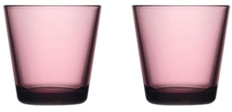 Iittala Kartio 2er Set Gläser, aus Glas, in der Farbe Pink, spülmaschinenfest, Maße (H x B x L): 8 cm, Volumen: 21 cl, 1070585