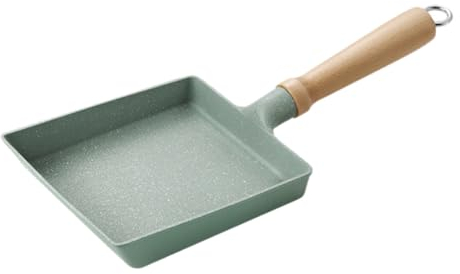 Cabilock 1 Pc Poêle à Frire Socle Pour Machine à Laver Casserole Japonaise Poêle à Petit-déjeuner Antiadhésive Friture D'oeufs Pâtisserie Rectangulaire Tapis De Réfrigérateur Carré Bois