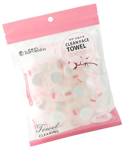 HAKIDZEL 50 Pièces Lingettes Compressées Mini Lingettes Démaquillantes Mini-serviettes Serviette Compressée Comprimés De Serviettes Compressées Voyage Papier Toilette Blanche De Bonbons