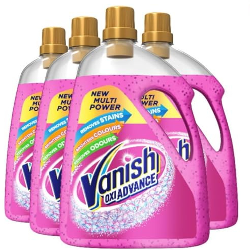 Vanish Gold Oxi Action Gel Stain Remover Fabric Clothes Colour Safe 4 x 2250ml (Packaging May Vary)