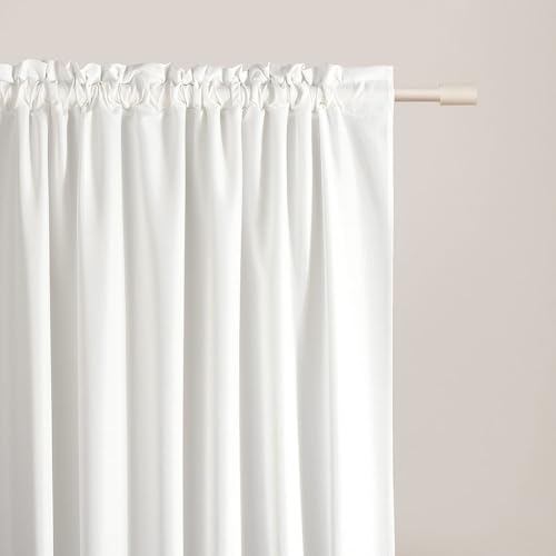 ROOM99 Vorhang mit Kräuselband Aura 140 x 250 cm Breite x Höhe Schiebegardinen Modern Curtain Wohnzimmer Schlafzimmer Ecru, 1 Stück