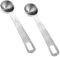 Lot de 2 cuillères doseuses en acier inoxydable, cuillères à café, portionner, 5 ml, cuillère doseuse de café à long manche, petite cuillère en métal pour mesurer le café, ensemble, épices, haricots,