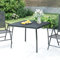 Chaduof Gartentisch, Tisch Garten, Balkontisch, Mehrzwecktisch, Buffettisch, Biertisch, Bierzelttisch, Flohmarkttisch, Anthrazit 100x100x72 cm Stahlgitter