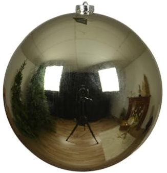 Kaemingk Weihnachtskugeln Kunststoff 20cm x 1 Stück - groß & bruchsicher - Christbaumkugeln XXL Weihnachtsbaumkugeln für Weihnachten - Christbaumschmuck & Weihnachtsbaumschmuck Rosmarin