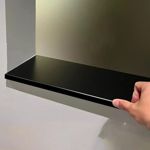 Fensterbank Schwarze Fensterbankverkleidung aus Metall, Feuchtigkeitsbeständiger Fensterbankschutz mit Halbmatter Oberfläche, Abdeckplatte für Wohnzimmer-/ Küchenfensterbänke(Black,100x12cm/39.4x4.7in