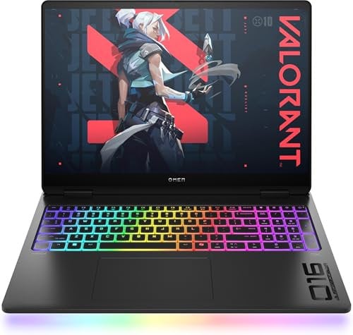 HP OMEN MAX 16-ah0010ns - Ordenador Portátil Gaming de 16 2.5K 240Hz Intel Ultra 9-275HX, 32GB RAM, 1 TB, NVIDIA GeForce RTX 5080 16GB, Windows 11, WiFi 7 Negro - Teclado QWERTY Español