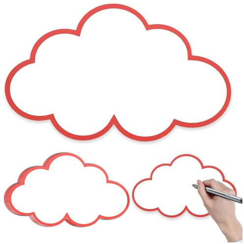 40 Stück Moderationskarten Set Moderationskarten Wolke Moderationskoffer Wolken Papier Moderation Karteikarten Groß Moderationskoffer für Schule Büro Präsentation Professionelle Vortrag 14x23cm