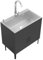 MTSYXYM Mobile Lavandino Cucina,lavello della Cucina,Facile da Pulire,per Garage, Ristorante, Cucina.(50 * 40 * 78cm)