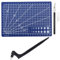 JAWUZ Tapis de découpe A4 pour scrapbooking, outils de coupe artisanaux avec lame rotative à 360°, cutter stylo en acier inoxydable, kit de bricolage précis et durable