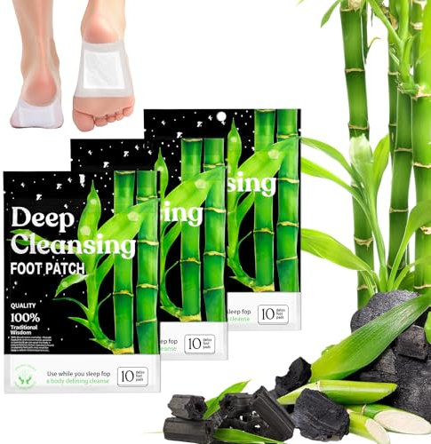 30 Stück Detox Fußpflaster Entgiftung, Entgiftungspflaster Füße, Natürliche Deep Cleansing Foot Pads für Füße, Detox Pflaster zur Stressreduktion Tiefschlaf und Verbesserung des Schlafs