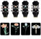 Inlay Guitar Headstock Sticker Decals Customizable Accessories for Electric and Acoustic Guitars & Basses (Red Rose)
