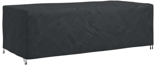 vidaXL Furniture Cover Plain Black 300 x 110 x 70 cm 420D, Garden Shield, Rectangular Outdoor Cover, Modern Furniture Guard, UV-Resistant, Waterproof Materials, All Weather Protection