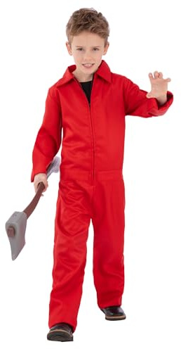 Smiffys Kids Unisex Boiler Suit Costume All in One Jumpsuit Children’s Fancy Dress Outfit for Halloween and TV Movie Characters
