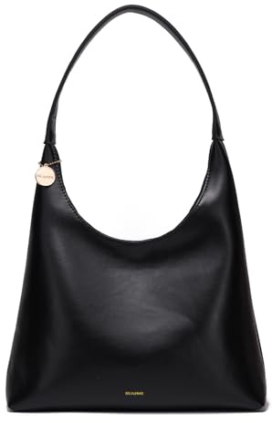 SUANNI Hobo-Tasche aus veganem Leder für Damen, mittlere Sommergeldbörse, lässige Schultertasche, Arbeits- und Alltagshandtaschen mit Reißverschluss