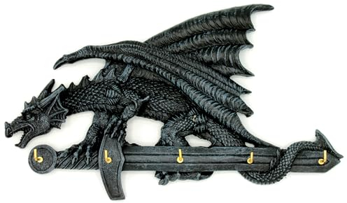 Vogler Drachen Schluesselbrett Gothic 5 Haken Schlüsselhaken ca. 28cm