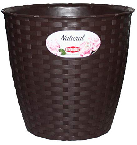 Stefanplast Blumentopf Natural 24 x 22,2 cm in mokka