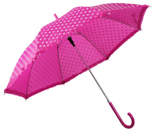 PARTY DISCOUNT Regenschirm pink mit weißen Punkten