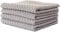 Carenesse 4er Handtücher Set 50 x 100 cm grau I Premium Hotelqualität 100% Baumwolle Öko-Tex 100 I Handtuch Set mit Waffelmuster & Bordüre I Frottee Handtücher fusselfrei/saugstark/weich