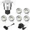ledscom.de LED Boden-Einbauleuchte Atria für außen Aluminium warm-weiß, je 14lm, IP65, 40mm Ø 7er Set